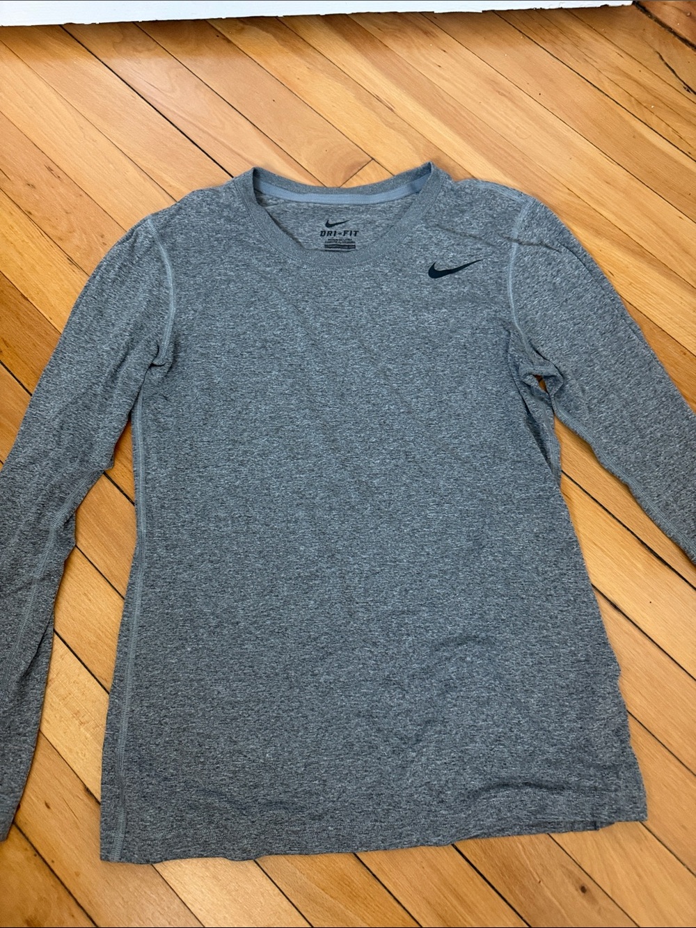 Nike Long Sleeve Dri-FIT Top - Heather Gray